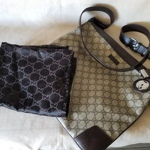Authentic Gucci Monogram Messenger Bag
